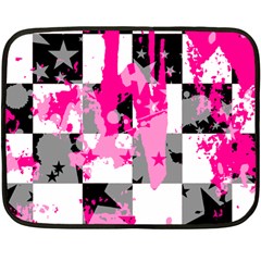 Pink Star Splatter Double Sided Fleece Blanket (Mini) from ArtsNow.com 35 x27  Blanket Front