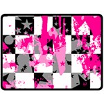 Pink Star Splatter Fleece Blanket (Large)