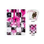 Pink Star Splatter Playing Cards Single Design (Mini)