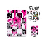 Pink Star Splatter Playing Cards 54 Designs (Mini)