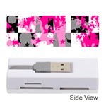 Pink Star Splatter Memory Card Reader (Stick)