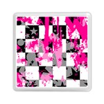 Pink Star Splatter Memory Card Reader (Square)