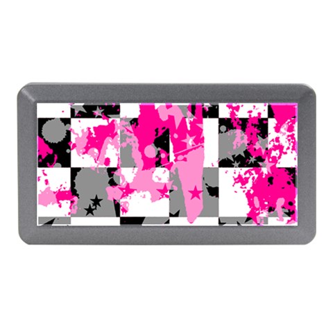 Pink Star Splatter Memory Card Reader (Mini) from ArtsNow.com Front