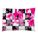 Pink Star Splatter Pillow Case (Two Sides)