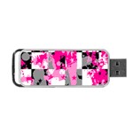 Pink Star Splatter Portable USB Flash (One Side)