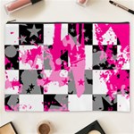 Pink Star Splatter Cosmetic Bag (XXXL)