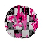 Pink Star Splatter Standard 15  Premium Round Cushion 