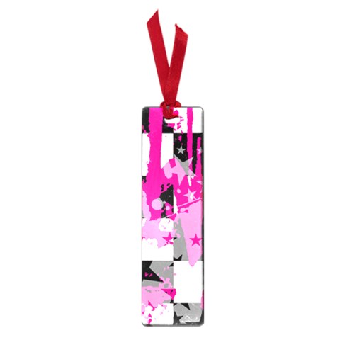 Pink Star Splatter Small Book Mark from ArtsNow.com Front
