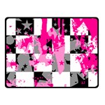 Pink Star Splatter Double Sided Fleece Blanket (Small)