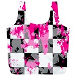 Pink Star Splatter Full Print Recycle Bag (XL)