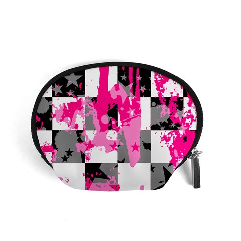 Pink Star Splatter Accessory Pouch (Small) from ArtsNow.com Front