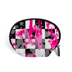 Pink Star Splatter Accessory Pouch (Small) from ArtsNow.com Front