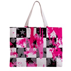 Pink Star Splatter Zipper Mini Tote Bag from ArtsNow.com Back