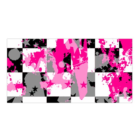Pink Star Splatter Satin Shawl from ArtsNow.com Front