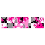 Pink Star Splatter Satin Scarf (Oblong)