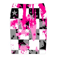 Pink Star Splatter Midi Wrap Pencil Skirt from ArtsNow.com Back