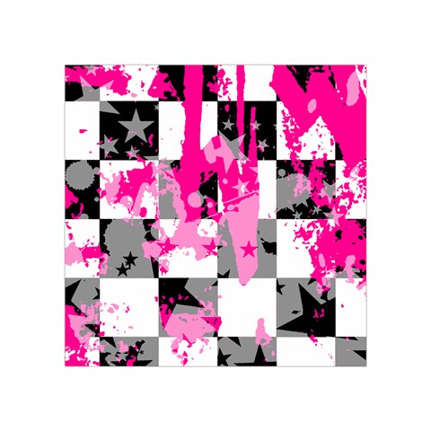 Pink Star Splatter Square Tapestry (Small) from ArtsNow.com Front