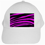 Pink Zebra White Cap