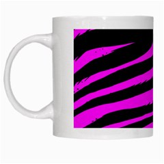 Pink Zebra White Mug from ArtsNow.com Left