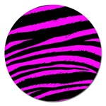 Pink Zebra Magnet 5  (Round)