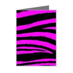 Pink Zebra Mini Greeting Card