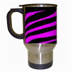 Pink Zebra Travel Mug (White)