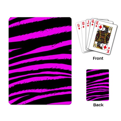 Pink Zebra Playing Cards Single Design (Rectangle) from ArtsNow.com Back
