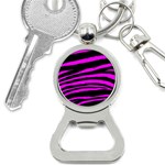 Pink Zebra Bottle Opener Key Chain