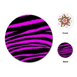 Pink Zebra Playing Cards Single Design (Round)