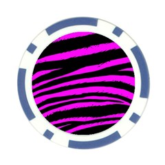 Pink Zebra Poker Chip Card Guard from ArtsNow.com Back
