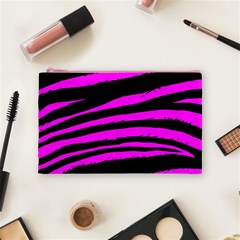 Pink Zebra Cosmetic Bag (Medium) from ArtsNow.com Front