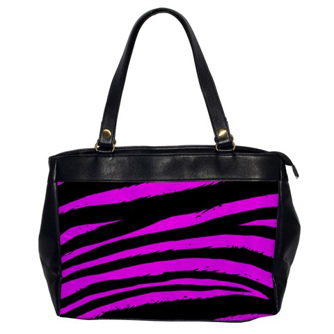 Pink Zebra Oversize Office Handbag from ArtsNow.com Front
