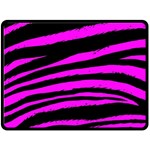 Pink Zebra Fleece Blanket (Large)