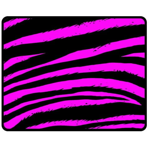 Pink Zebra Fleece Blanket (Medium) from ArtsNow.com 60 x50  Blanket Front