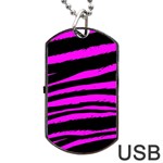 Pink Zebra Dog Tag USB Flash (Two Sides)