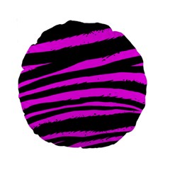 Pink Zebra Standard 15  Premium Round Cushion  from ArtsNow.com Front