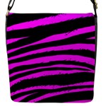 Pink Zebra Flap Closure Messenger Bag (S)