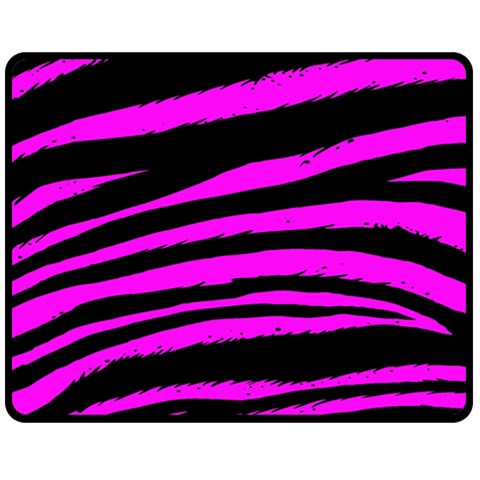 Pink Zebra Double Sided Fleece Blanket (Medium) from ArtsNow.com 58.8 x47.4  Blanket Front