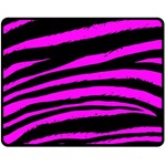 Pink Zebra Double Sided Fleece Blanket (Medium)