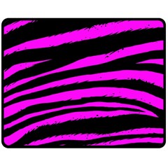 Pink Zebra Double Sided Fleece Blanket (Medium) from ArtsNow.com 58.8 x47.4  Blanket Back