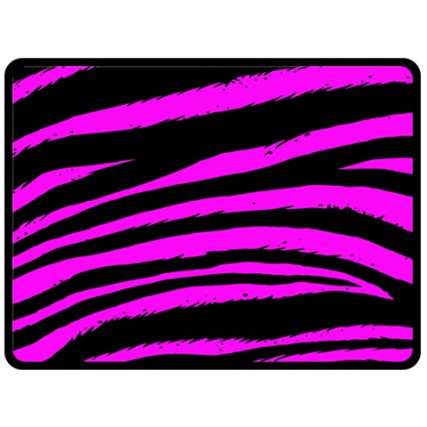 Pink Zebra Double Sided Fleece Blanket (Large) from ArtsNow.com 80 x60  Blanket Front