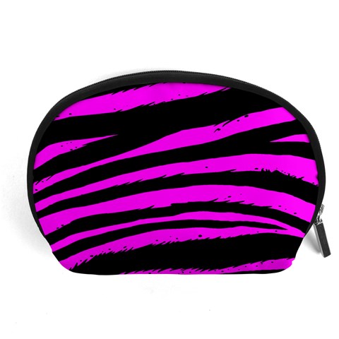 Pink Zebra Accessory Pouch (Large) from ArtsNow.com Front