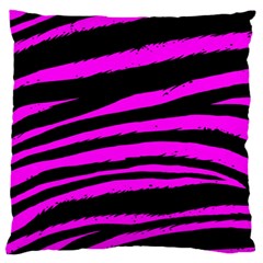 Pink Zebra Standard Flano Cushion Case (Two Sides) from ArtsNow.com Front