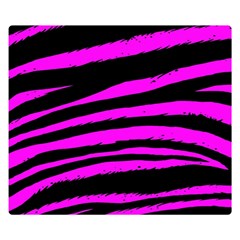 Pink Zebra Double Sided Flano Blanket (Small) from ArtsNow.com 50 x40  Blanket Front