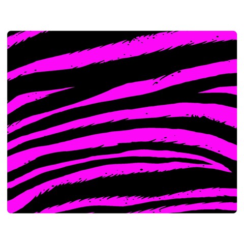 Pink Zebra Double Sided Flano Blanket (Medium) from ArtsNow.com 60 x50  Blanket Front