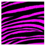 Pink Zebra Large Satin Scarf (Square)