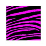 Pink Zebra Small Satin Scarf (Square)