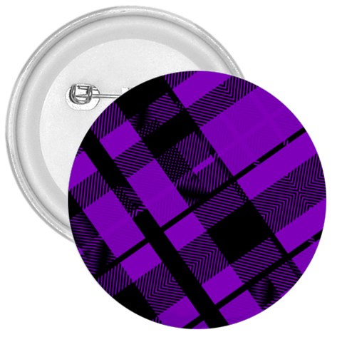 Purple Plaid 3  Button from ArtsNow.com Front