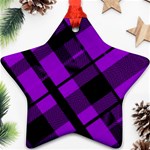 Purple Plaid Ornament (Star)
