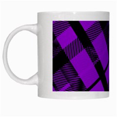 Purple Plaid White Mug from ArtsNow.com Left
